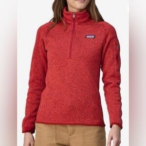 Patagonia Better Sweater 1/4 Zip Fleece Pullover Red Size XS
